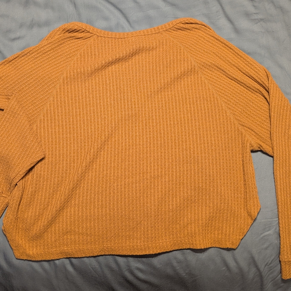 Abound Caramel Ribbed Knit Top